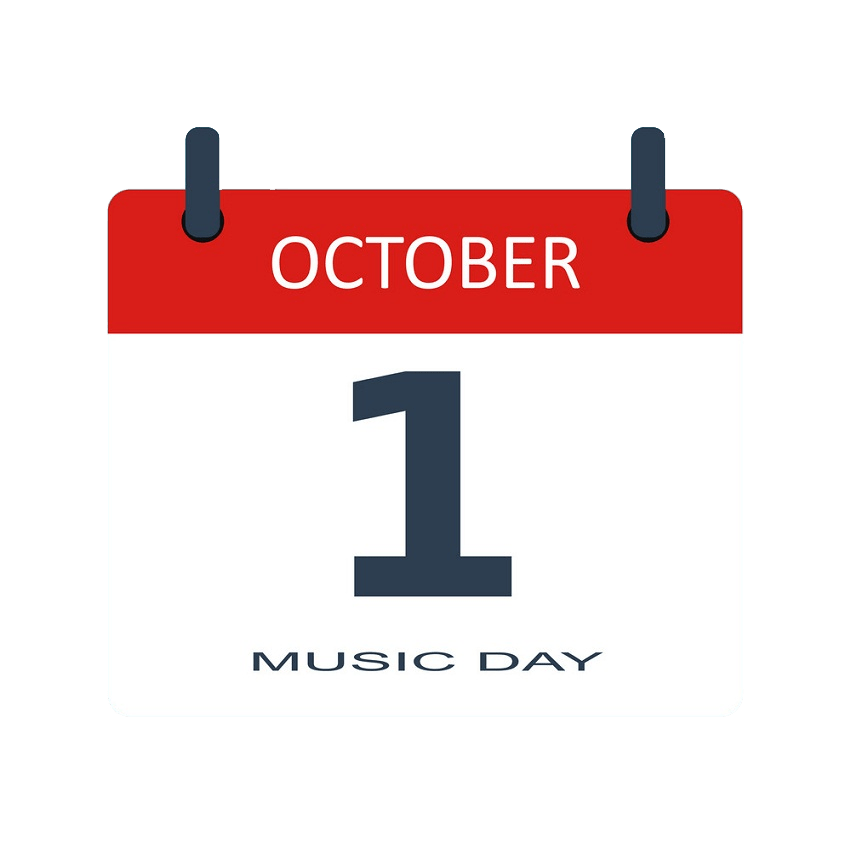 10月1日の音楽の日の透明イラスト 10 イラスト