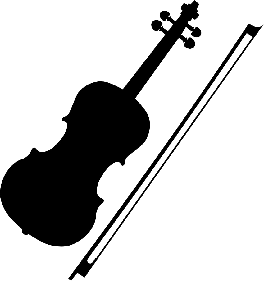 ヴァイオリンと弓のアイコンPNG透過のイラスト イラスト