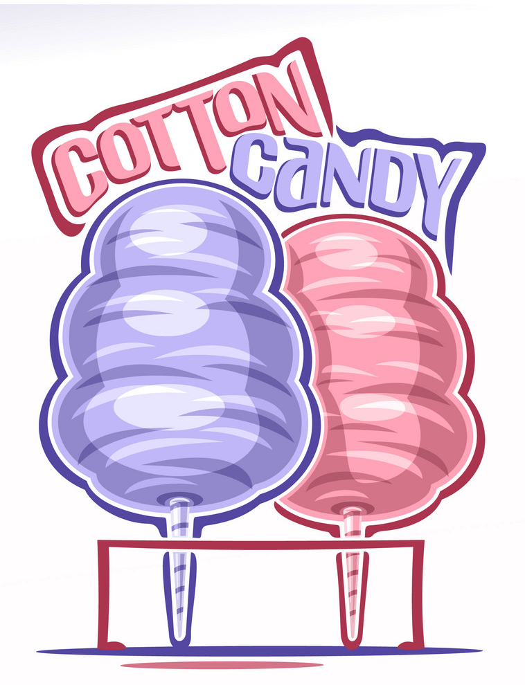 綿菓子のロゴのイラスト