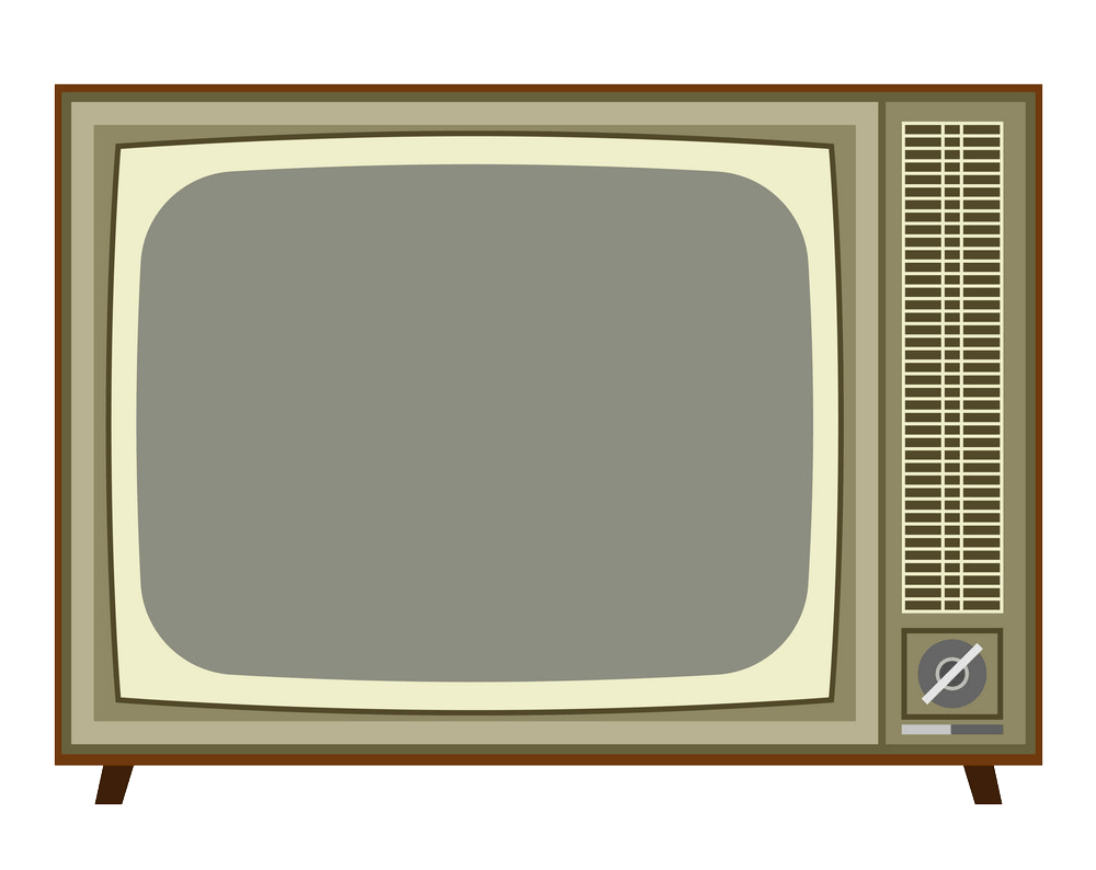 古いアナログテレビのイラスト透明