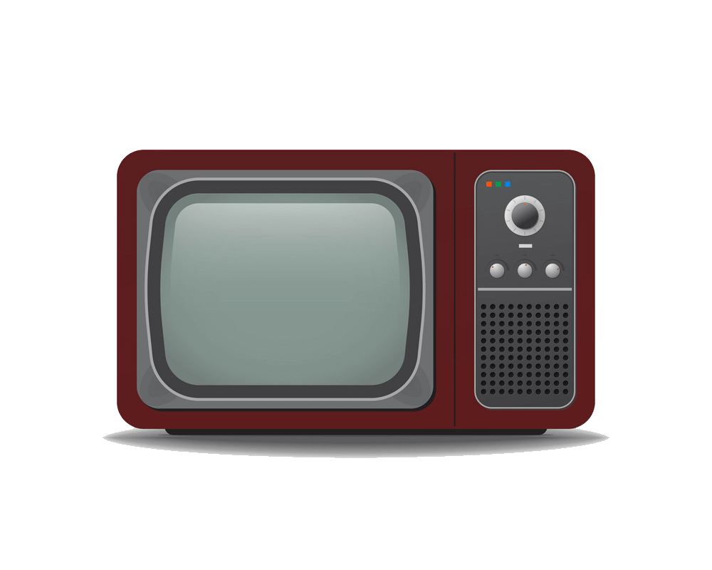 古いスタイルのテレビイラスト透明