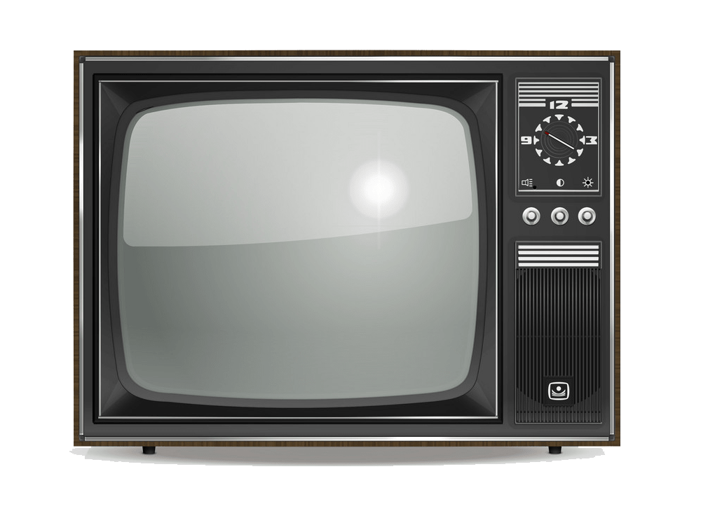 古いテレビのイラスト透明