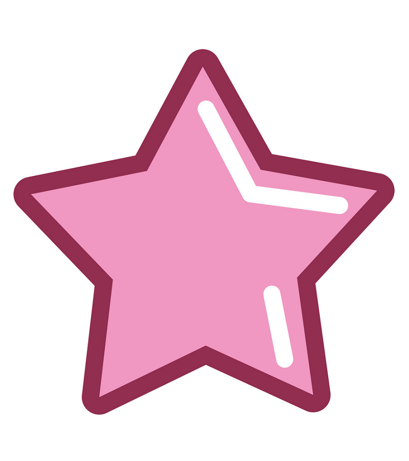 かわいいピンクの星のイラスト イラスト