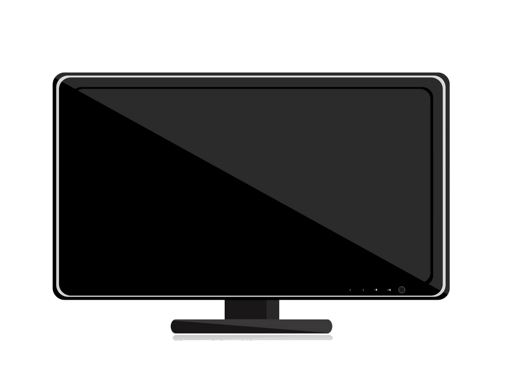 黒のテレビイラスト透明