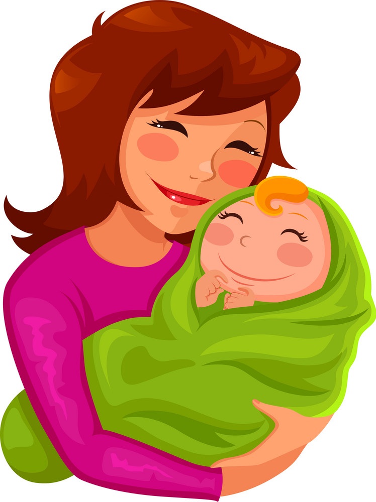 ママと赤ちゃんのイラスト イラスト