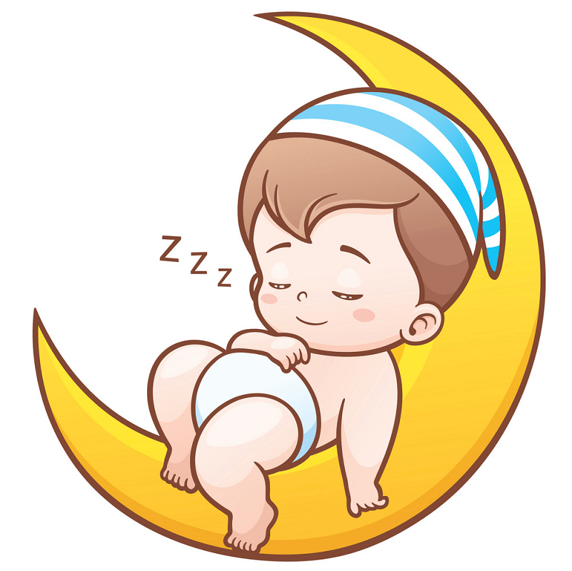 眠っている赤ちゃんのイラスト イラスト