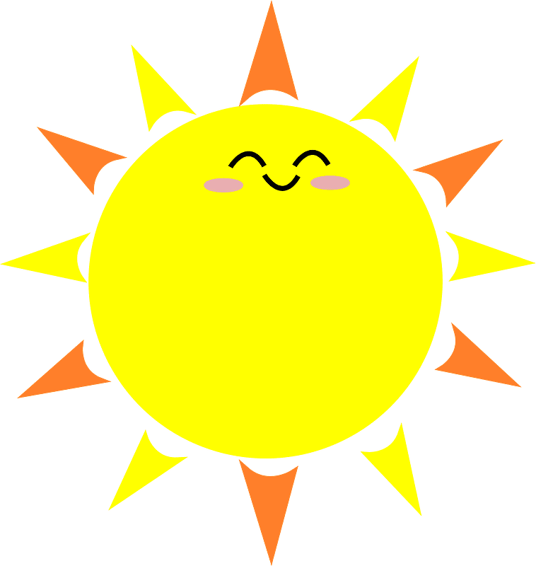 幸せな太陽のイラスト 透過png イラスト