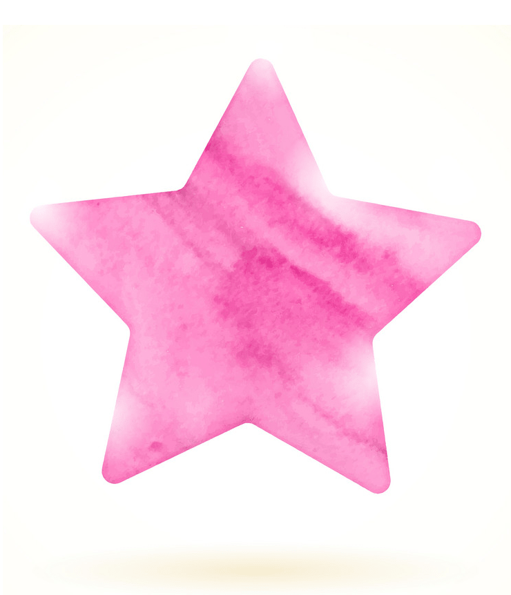 水彩ピンクの星イラスト イラスト