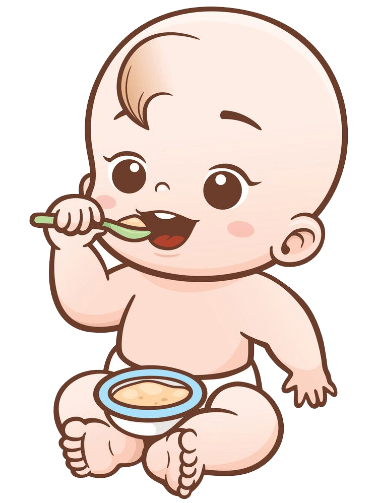 食べる赤ちゃん イラスト透明