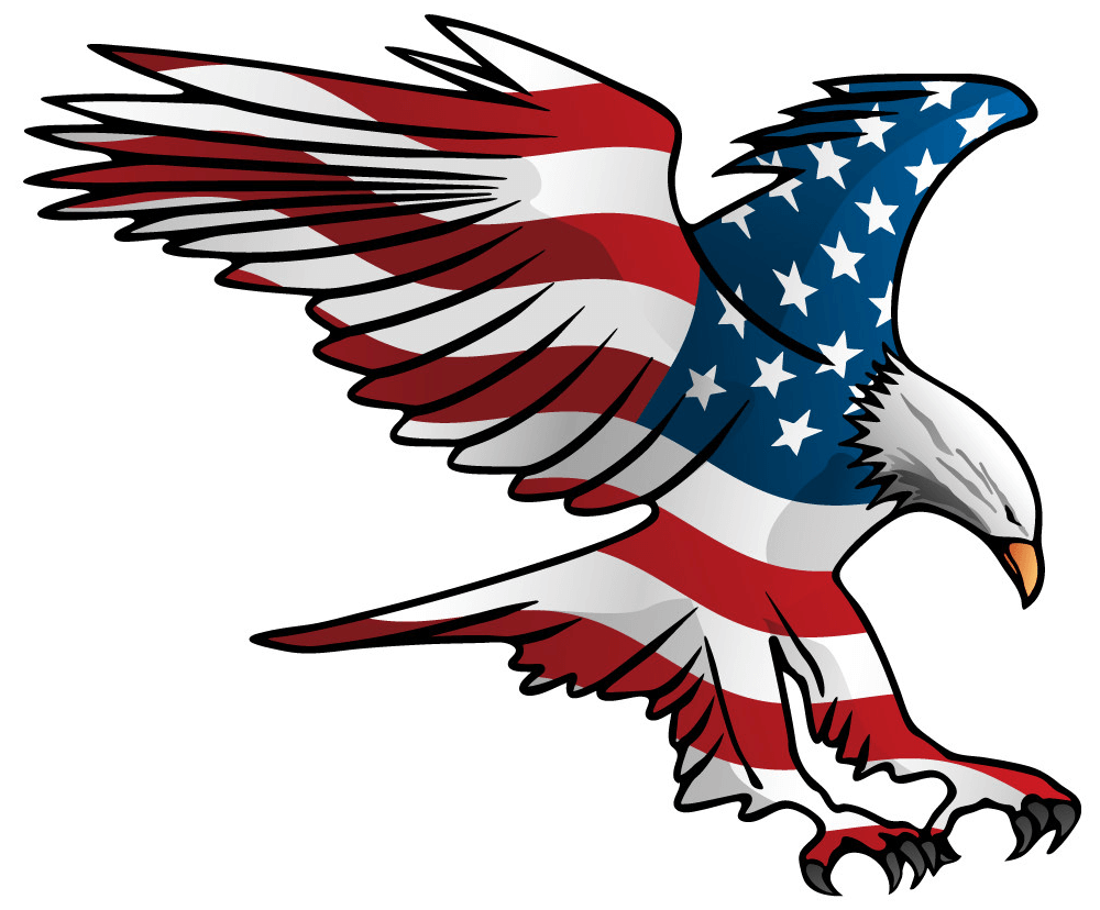 アメリカの国旗ワシのイラスト png
