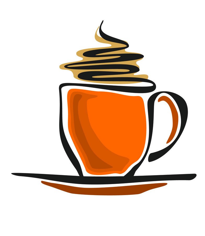 抽象的なコーヒーカップのイラスト イラスト