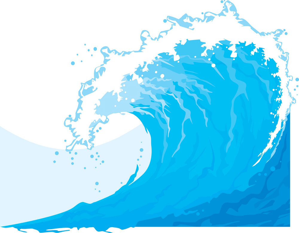 海洋波のイラスト 2 イラスト
