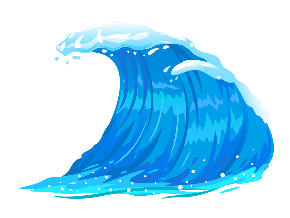 海洋波のイラスト イラスト