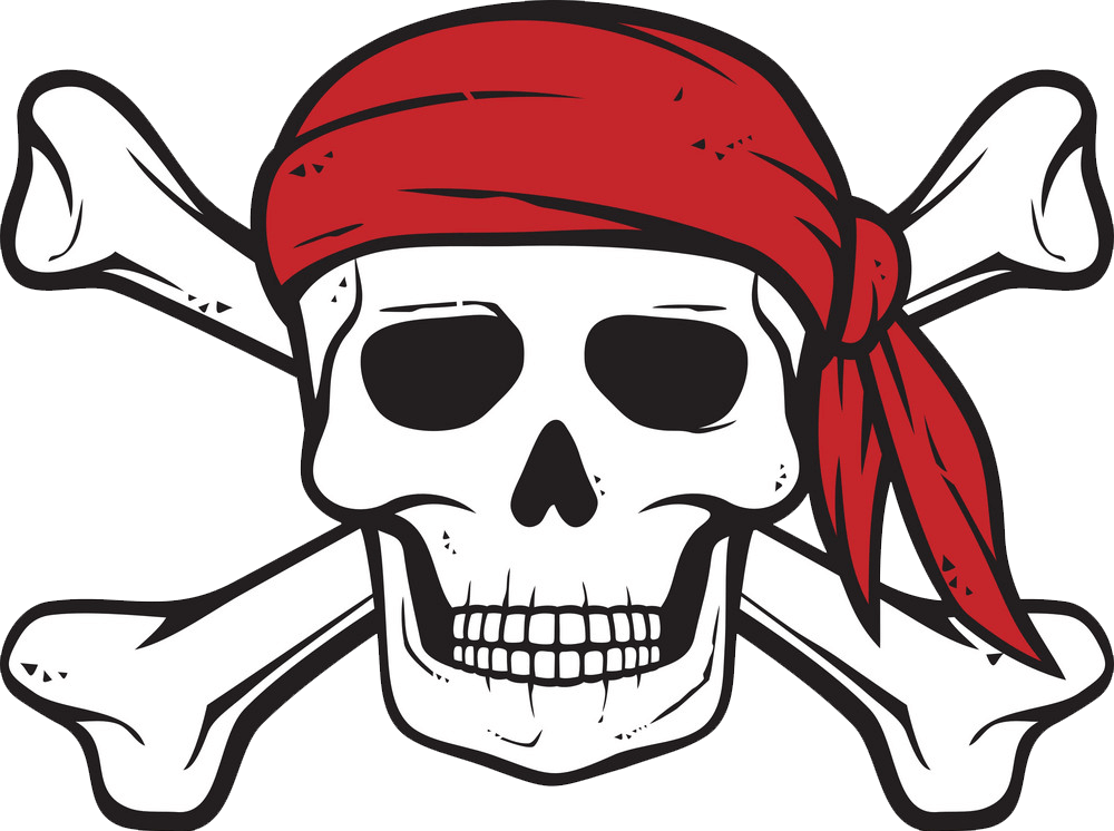 海賊の頭蓋骨のイラスト透明 イラスト