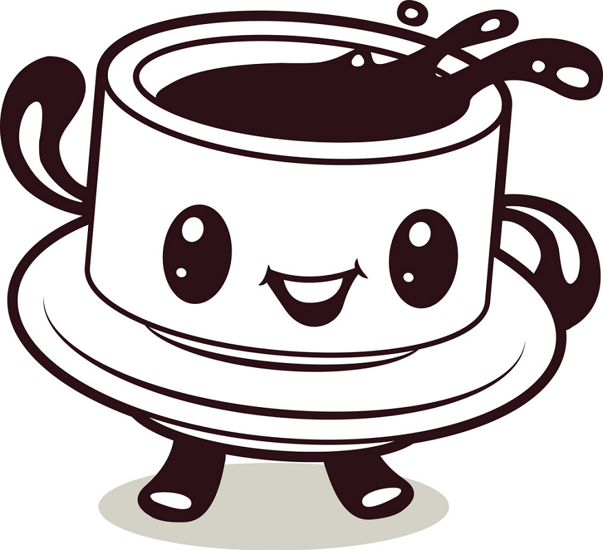 かわいいコーヒーカップのイラスト イラスト