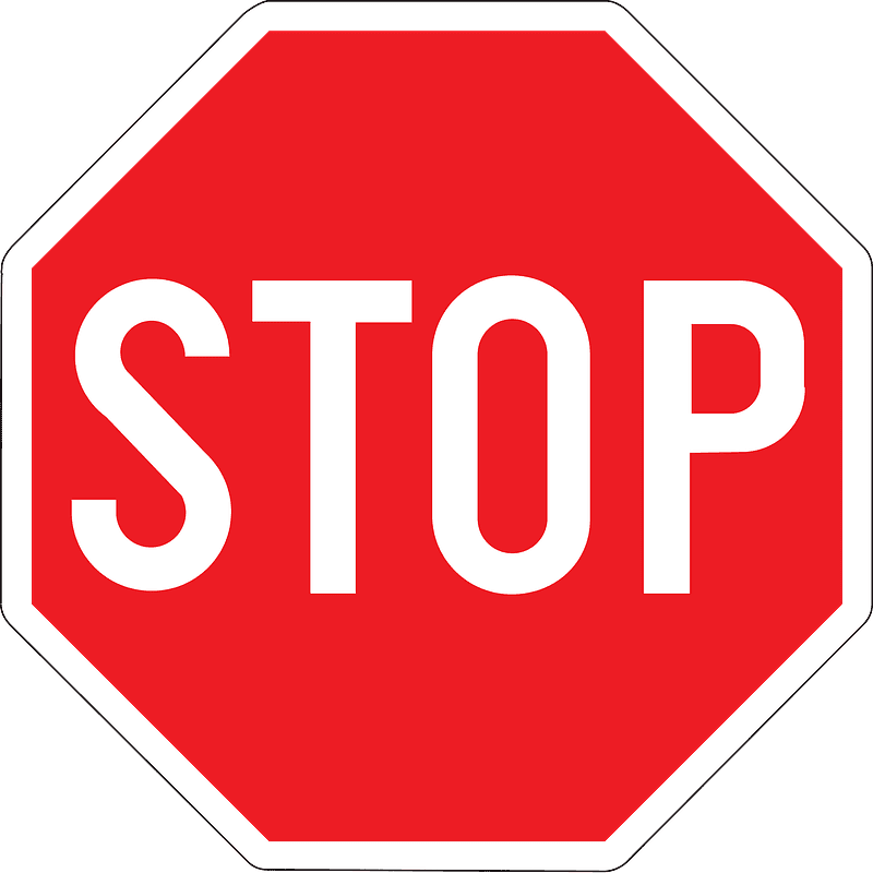 子供のための一時停止の標識のイラスト png