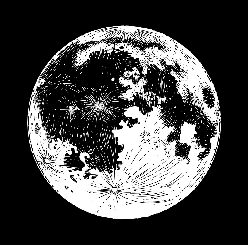 満月のイラスト3 イラスト