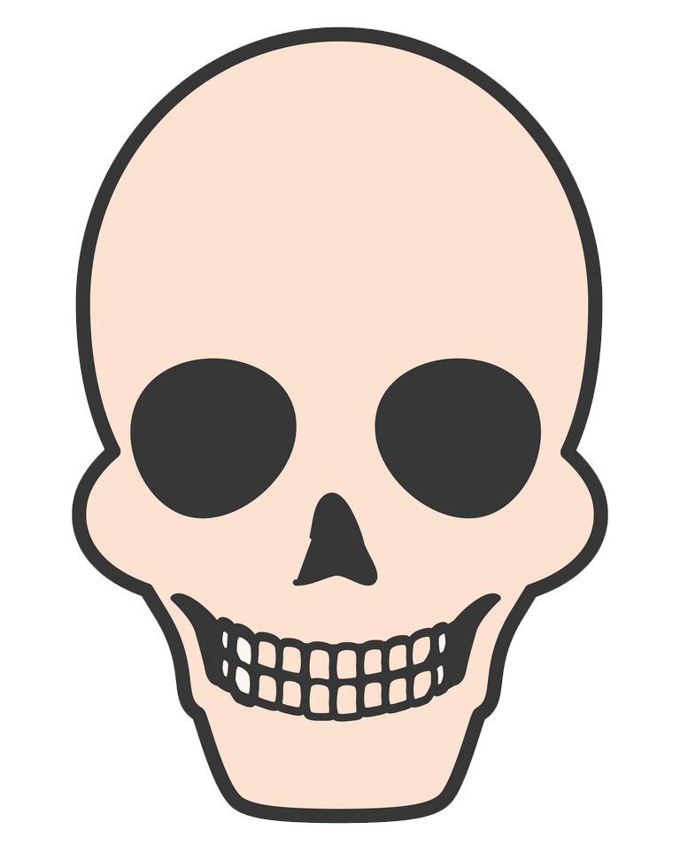 死の頭蓋骨のイラスト透明