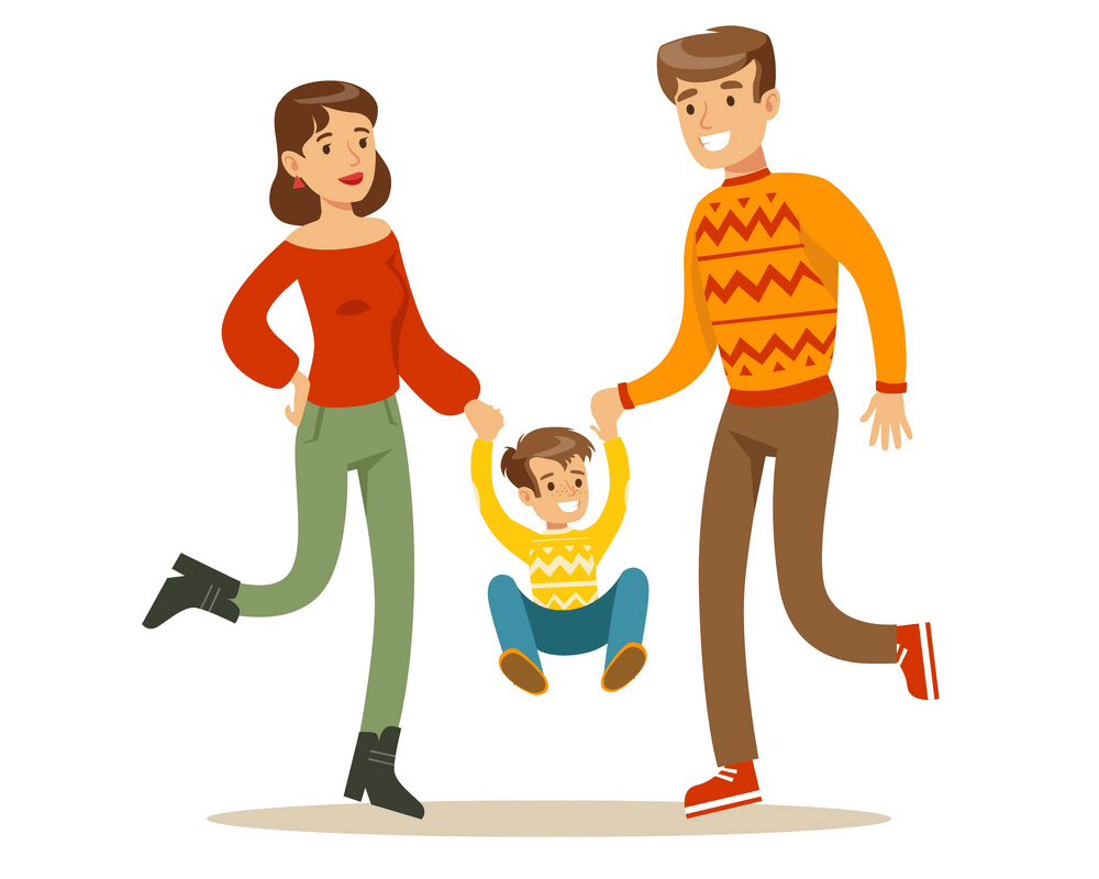 幸せな家族のイラスト イラスト