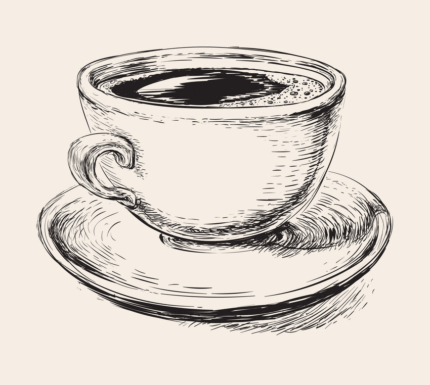 手描きのコーヒーカップのイラスト イラスト
