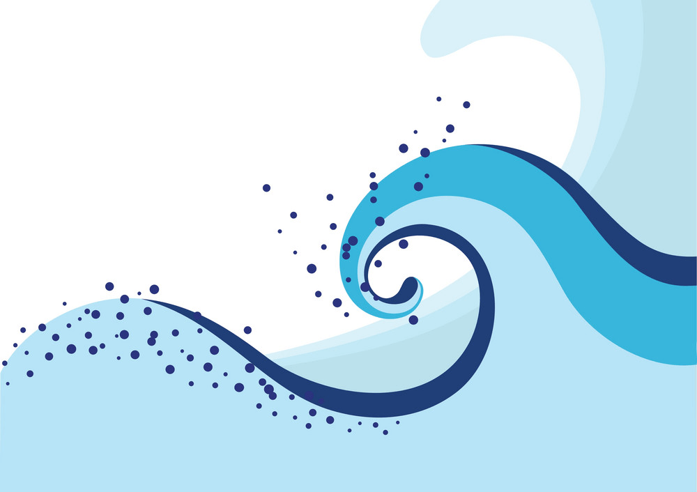 海の波のイラスト 2 イラスト