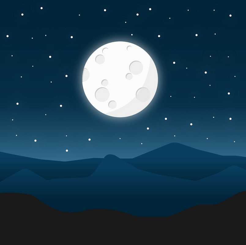 夜月のイラスト イラスト
