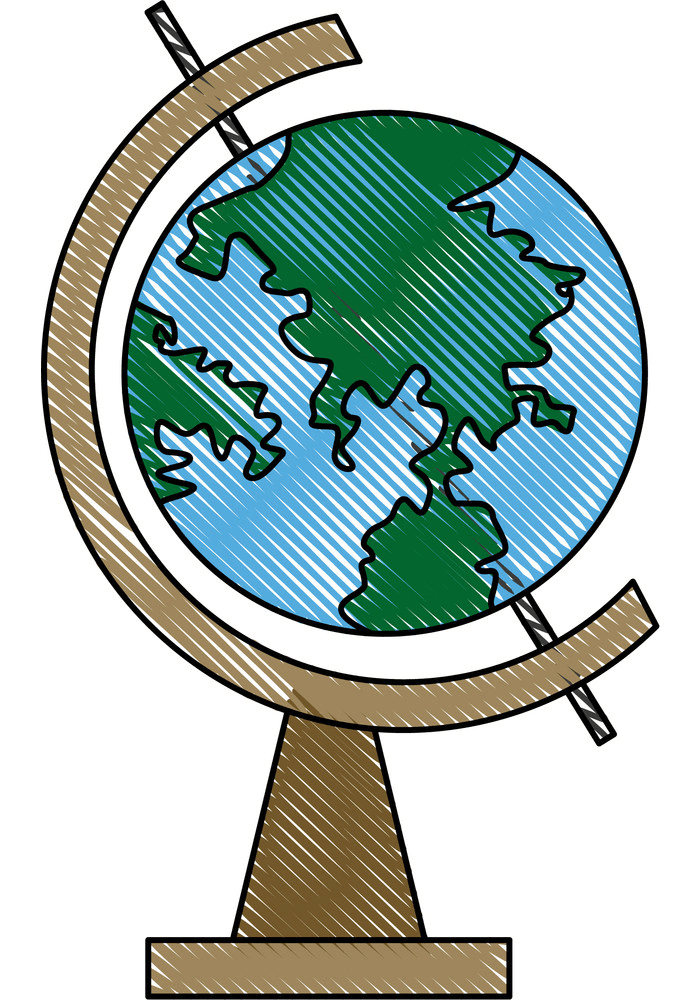地理地球儀の図 イラスト