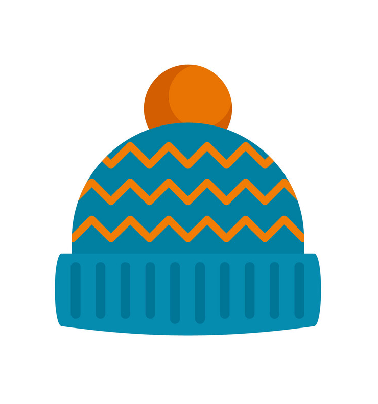冬の帽子のイラスト