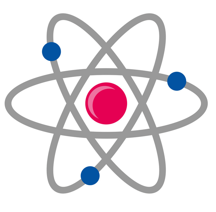 原子科学のシンボルの図 イラスト