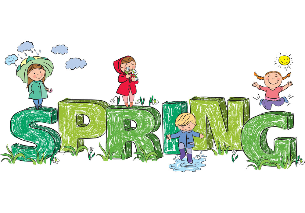 春の子供たちのイラスト イラスト