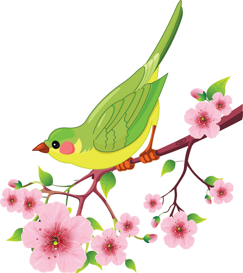 春の鳥のイラスト