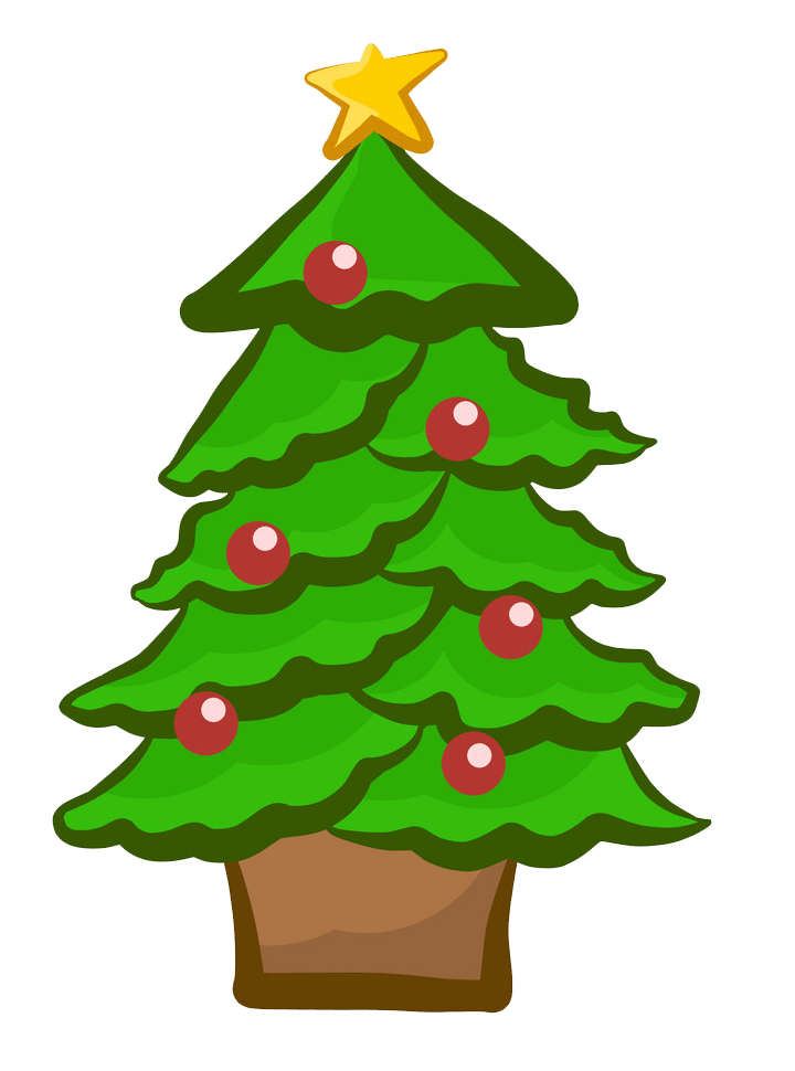 かわいいクリスマスツリーのイラスト透明 イラスト