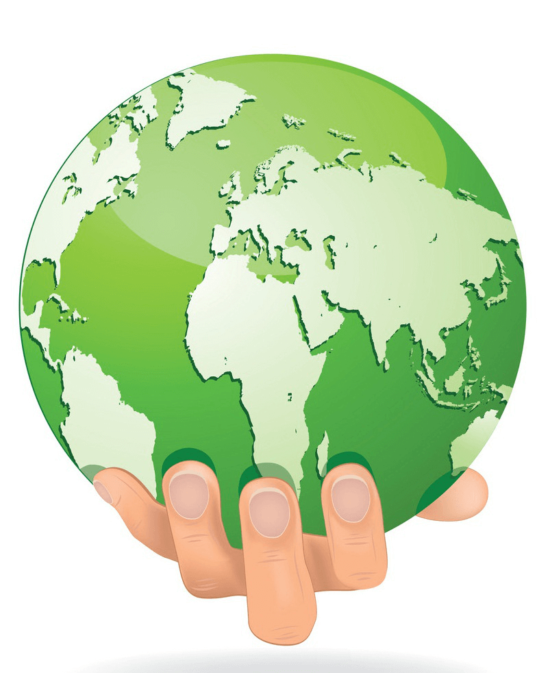 緑の地球のイラストを保存する手