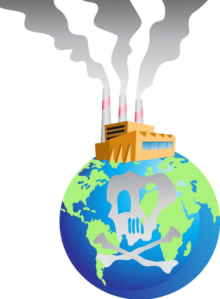 汚染された地球のイラスト イラスト