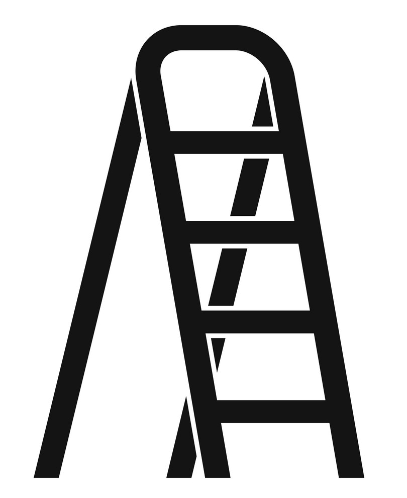 アイコン アルミはしごの図 イラスト