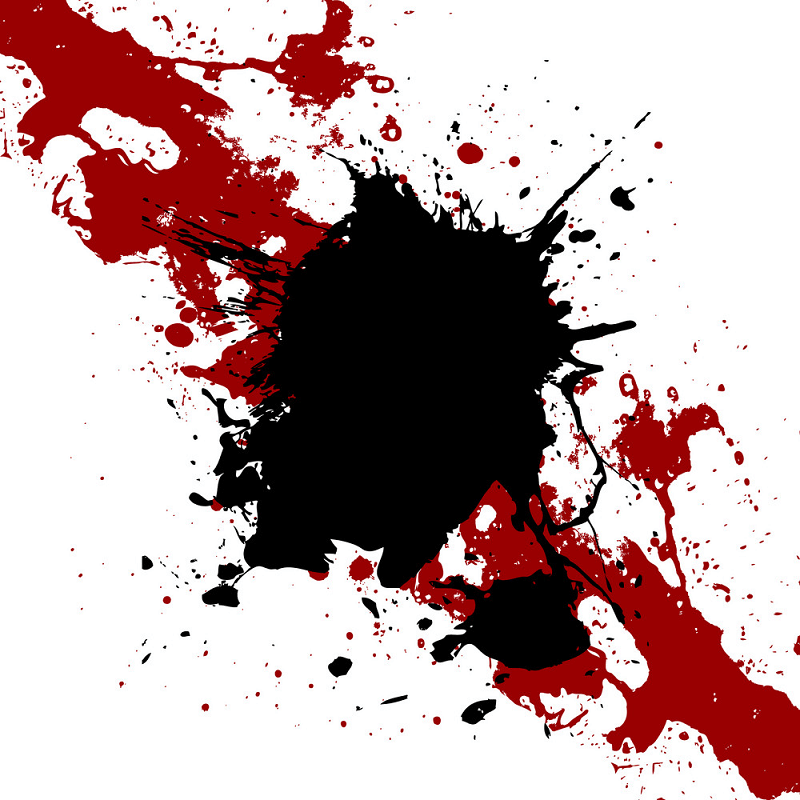 赤と黒のペイント スプラッタの図