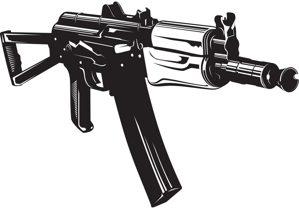 AKS 74U 銃のイラスト イラスト