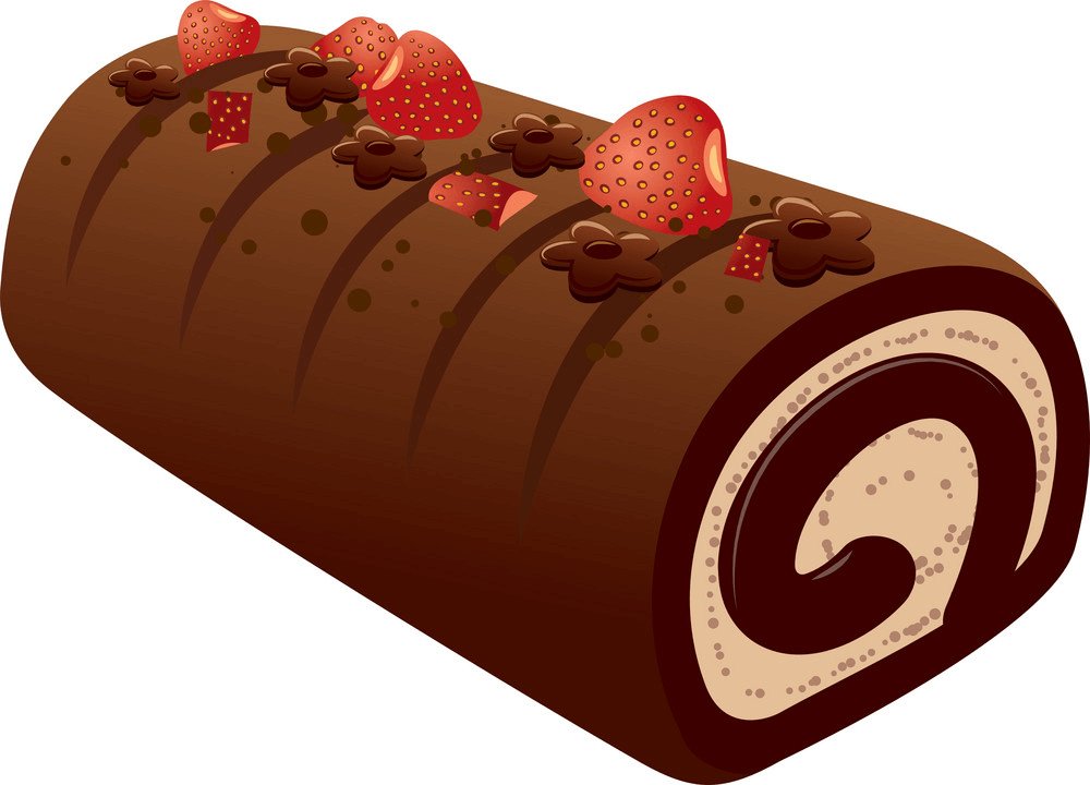 甘いチョコレートケーキのイラスト イラスト