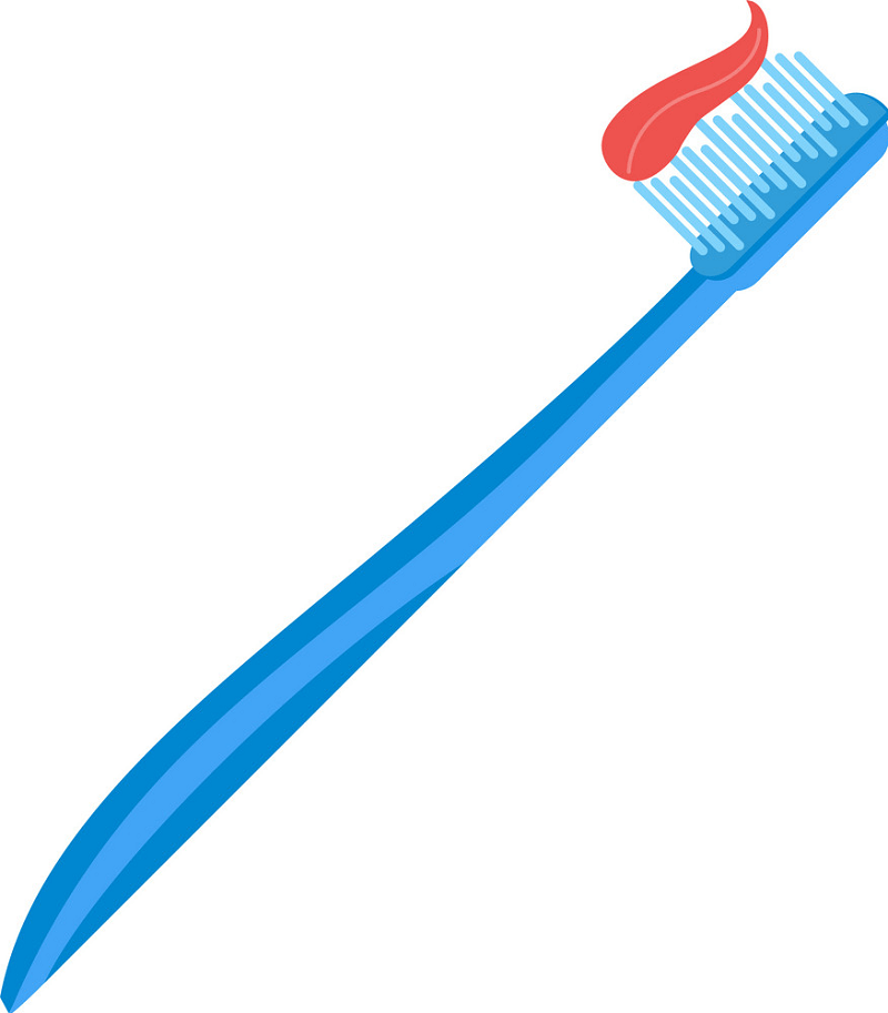 青い歯ブラシのイラスト イラスト