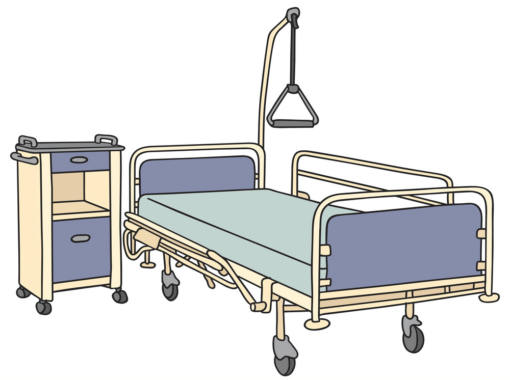 病院のベッドのイラスト イラスト