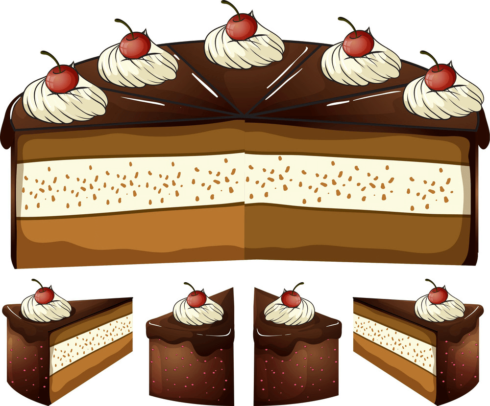 チョコレートケーキのイラスト イラスト