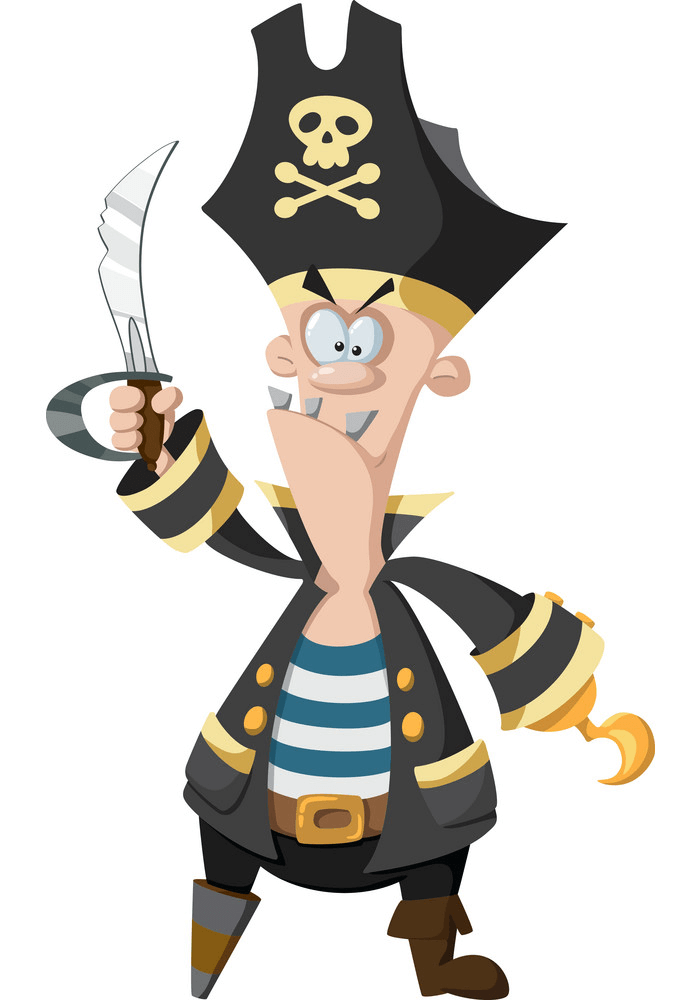 怒っている海賊のイラスト イラスト