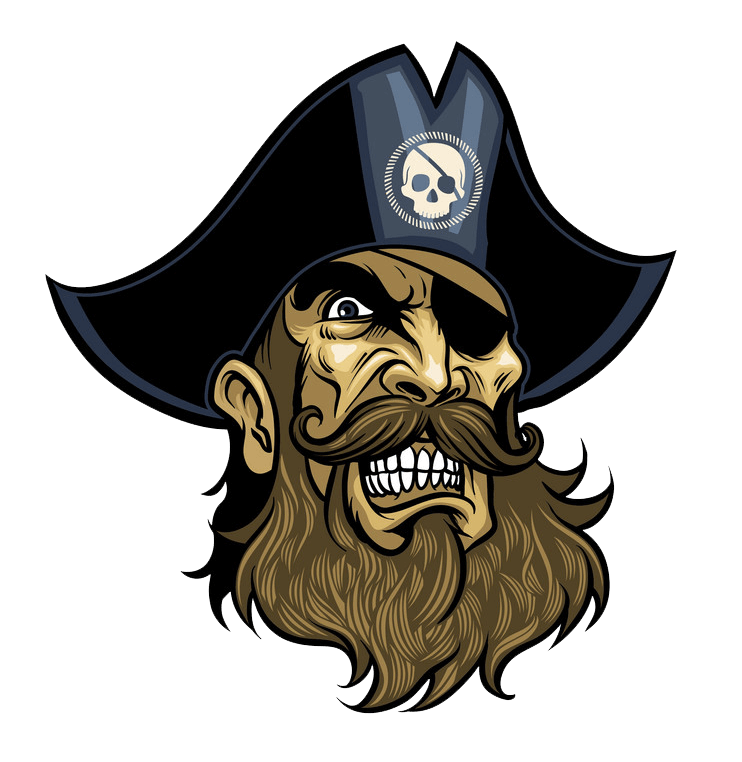海賊の頭のイラスト透明