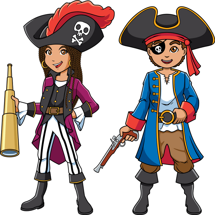 海賊の子供たちのイラスト