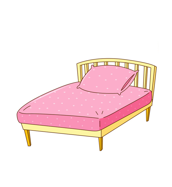 かわいいベッドのイラスト イラスト