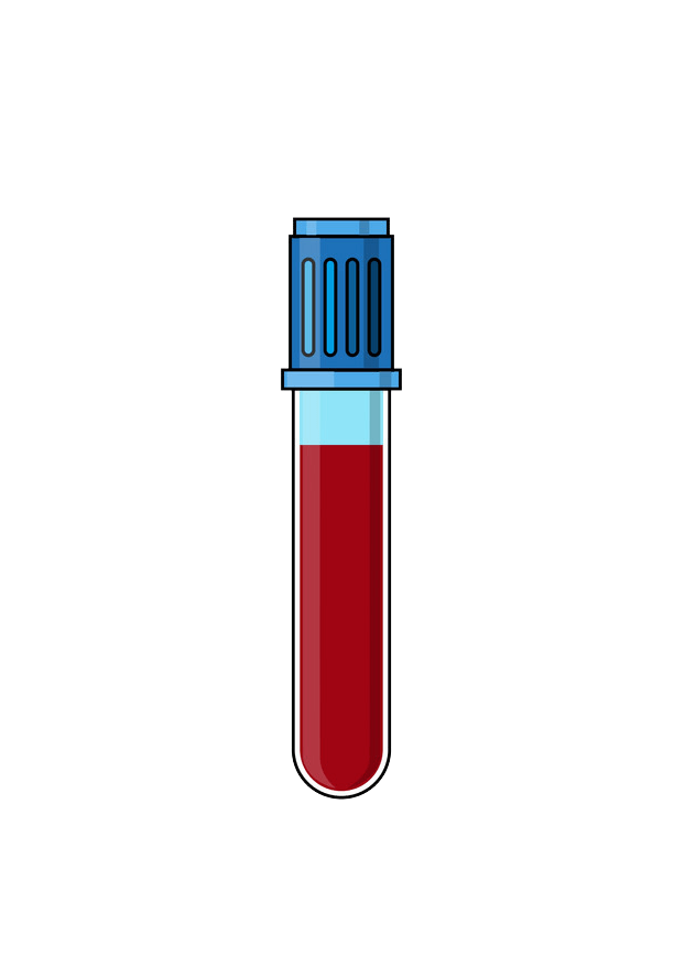 血液試験管 イラスト透明1