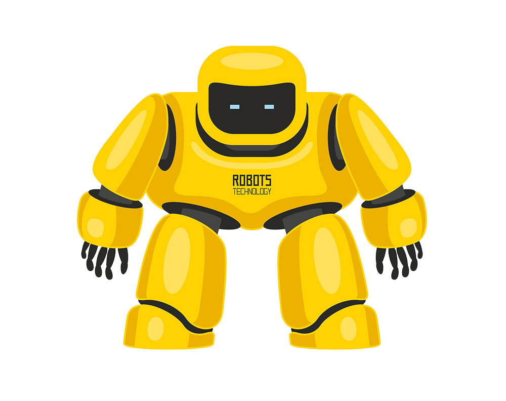 黄色のロボットのイラスト透明 イラスト