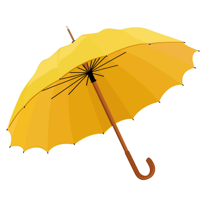 黄色い傘のイラスト