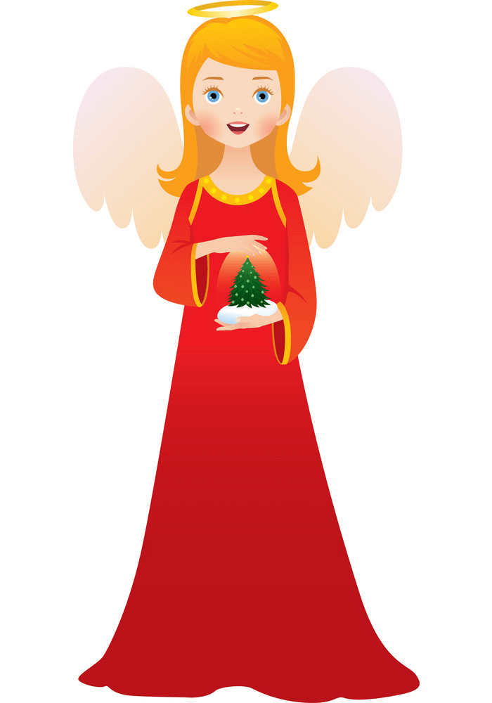 クリスマスの天使のイラスト イラスト