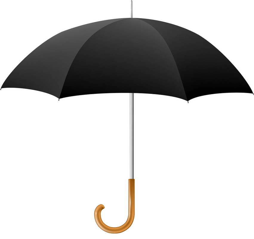 黒い傘のイラスト イラスト